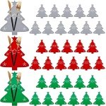 36-delige Kerstbestektas - Kerstboom Bestekhouder - Santa Vorken Lepels - Tafeldecoratie - Feest Keuken Accessoires