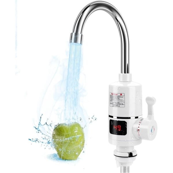 360° Elektrische Waterkraan met Doorstroomboiler en Digitaal Temperatuurdisplay voor Keuken en Tuin