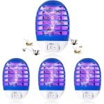 4 Stuks Elektrische Muggenlamp - UV Muggenbeschermer voor Binnen, Keuken, Woonkamer en Slaapkamer