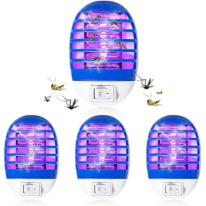 4 Stuks Elektrische Muggenlamp - UV Muggenbeschermer voor Binnen, Keuken, Woonkamer en Slaapkamer