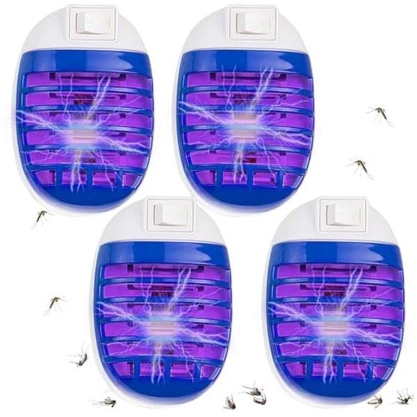 4 Stuks Elektrische Muggenlamp voor Binnen - Effectieve Muggenbestrijding voor Thuis, Keuken, Kantoor en Slaapkamer