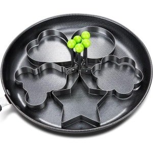 4 Stuks Gebakken Ei Vormpjes Set Houders Keukengerei Eierkoker Rvs Non-stick Koekenpan Keuken Gereedschap Accessoires