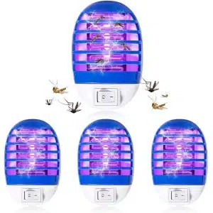 4-delige Elektrische Insectenbestrijdingsset met UV Licht, Muggenlamp en Vliegenval voor Binnengebruik in Keuken en Slaapkamer