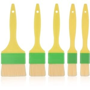 5 Stuks Rijgborstel, Multifunctioneel Voedselborstel voor Olie Boter Saus Eiervloeistof Deegborstel om te Bakken Olieborstel BBQ Borstels Keuken Barbecue Accessoires
