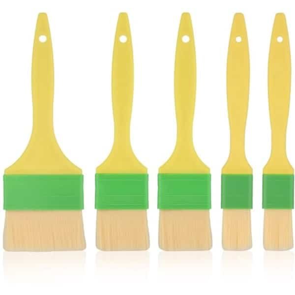 5 Stuks Rijgborstel, Multifunctioneel Voedselborstel voor Olie Boter Saus Eiervloeistof Deegborstel om te Bakken Olieborstel BBQ Borstels Keuken Barbecue Accessoires
