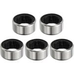 5 stuks wijnfleshalsbanden - roestvrij staal - fluwelen vilten fles druppelring - anti-overloop wijndruppelvanger accessoires voor keuken, bar, feest, drank - zwart (glanzend)
