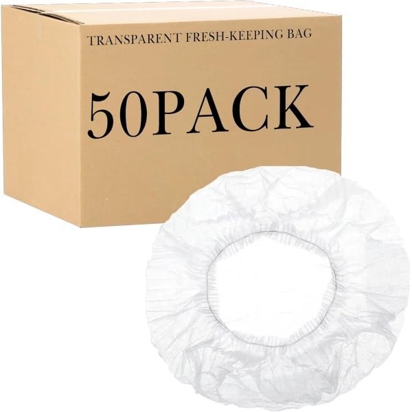 50pcs Large Baking Sheet Pan and Bowl Covers - Clear Elastic PE Covers - Compatible with 38x25cm Griddle - Reusable Leakproof Lids for Dough Resistance and Food Storage - Keuken Accessoires