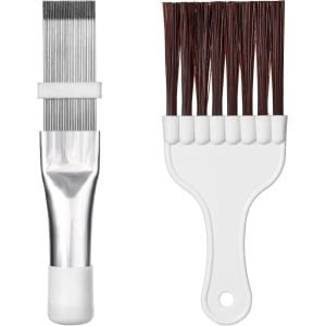 Allecta - Condensor Reinigingsborstel voor Airconditioning & Koelkast - Roestvrij Staal - Verdamper Reiniger - Radiatorvin Reparatietool - Auto, Koelkasten, Computers-Koelkast spoel - Keuken Accessoire