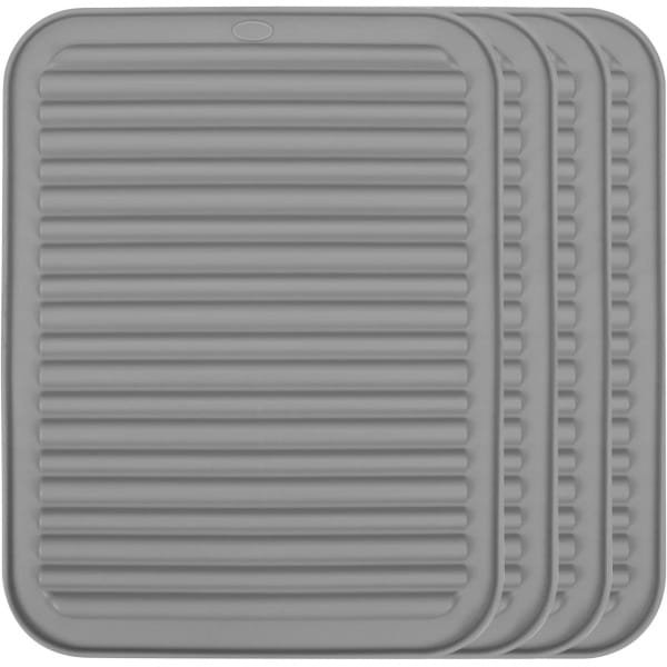 Allecto - Hittebestendige Silicone Onderzetters - Keuken - 4 Stuks - Pan Onderleggers - Tafelbeschermers - Hittebestendige Keuken Accessoires - Geschikt voor Alle Potten en Pannen