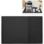Allecto - - Silicone Mat - Onderzetter voor Koffiemachine - Beschermt Tegen Vlekken - Zwart - Keuken Accessoire - Antislip - Geschikt voor Aanrecht