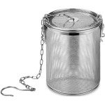 Allecto - Spice Zeef - Voedsel Zeef - Rvs - Filter - Keuken - Accessoires - Geschikt voor Koken - Roestvrijstaal met Draag Ketting en Haak - 1.3L