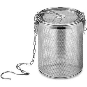 Allecto - Spice Zeef - Voedsel Zeef - Rvs - Filter - Keuken - Accessoires - Geschikt voor Koken - Roestvrijstaal met Draag Ketting en Haak - 1.3L