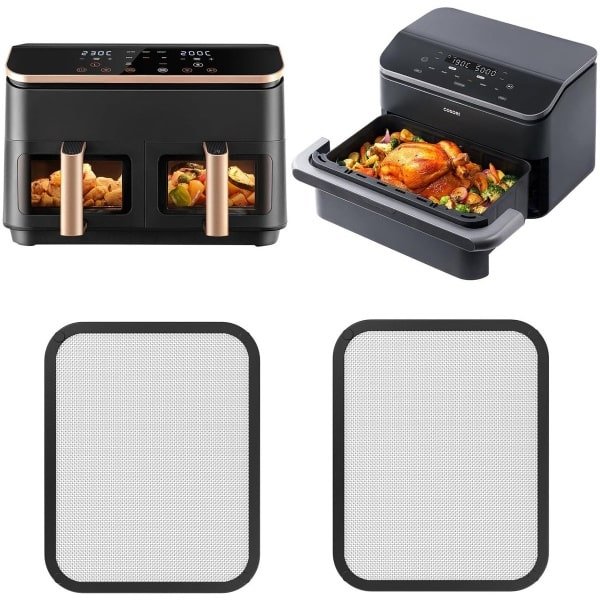 Allecto - - Stainless Steel Splash Guard - Air Fryer Accessoire - Veiligheid voor je keuken - Staal - Bescherming tegen spatten - Geschikt voor Cosor.