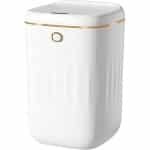 Automatische 20 liter Touch Sensor Elektrische Afvalcontainer voor Keuken en Badkamer - Wit Gouden Automatisch Afvalemmersysteem met Batterij