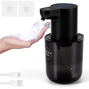 Automatische Zeepdispenser - 400 ml - Elektrische Zeepdispenser met Sensor - Wandmontage - 4-Staps Aanpasbaar Vloeistofvolume - USB Oplaadbare Schuimzeepdispenser voor Badkamer - Keuken