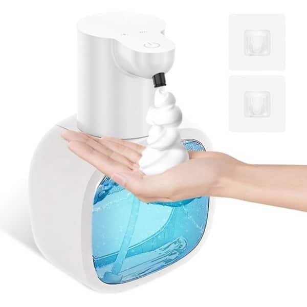 Automatische Zeepdispenser, 500 ml, Elektrische Zeepdispenser met Sensor, Schuimzeepdispenser, USB Oplaadbaar IPx5, Waterdicht, voor Badkamer, Toilet, Keuken en Kantoor, Wit