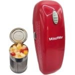 Automatische potopener - Elektrische blikopener - Keuken en reizen - Geen scherpe randen - 16x6x5cm - Rood