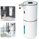 Automatische zeepdispenser-sensor zeepdispenser-elektrische zeep dispenser-wandmontage-zeepverdeler-badkamer keuken-380ml-oplaadbaar-wit