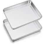 Bakplaat Set van 2 - Roestvrijstalen Rechthoekige Bak- en Ovenplaat - Digitale Keuken Accessoire voor Gezond Koken