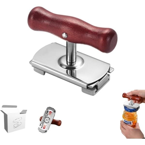 Blikopener - Elektrische Dosenopener Zonder Stroom - Krachtbesparend En Multifunctioneel - 1 Stuk - Voor Senioren En Keuken Gebruik Bruin