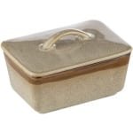 Botervloot - Opslagdoos - Keuken Accessoire - Porselein - 14 x 95 x 9 cm - Beige Bruin