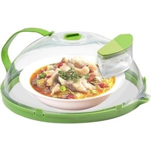 Brenzoos - Magnetronhoes voedsel opwarmen en afdekken, zwart, 30 x 20 cm, keuken accessoire.