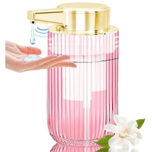 Contactloze glazen zeepdispenser - Oplaadbare 300 ml met elektrische sensorpomp voor keuken en badkamer