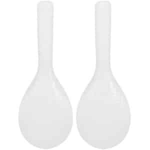 Cosensi - Rijstlepel - Rijstkoker Accessoires - Lichtgewicht en Praktisch - Wit - Duurzame Keukenhulp - Geschikt voor elke keuken - 2 stuks