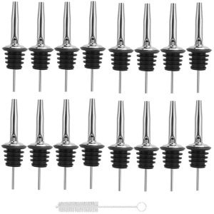 Cosensi - Rvs Gietspuit - Cocktail Accessoire - 16 Stuks - Perfect voor Wijn en Likeur - Handig voor Keuken en Bar - Ideaal voor Olie en Azijn