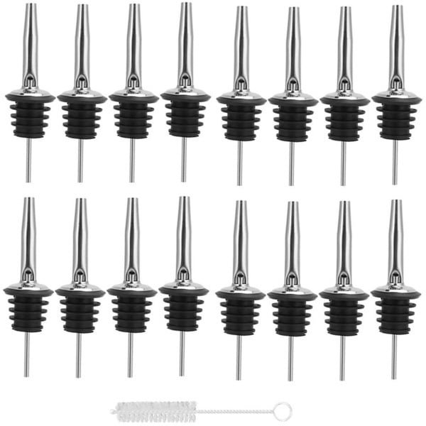 Cosensi - Rvs Gietspuit - Cocktail Accessoire - 16 Stuks - Perfect voor Wijn en Likeur - Handig voor Keuken en Bar - Ideaal voor Olie en Azijn