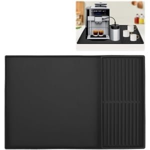 Cosensi - Silicone Mat - Onderzetter voor Koffiemachine - Beschermt Tegen Vlekken - Zwart - Keuken Accessoire - Antislip - Geschikt voor Aanrecht