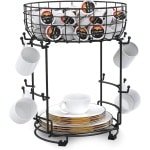 Cup Holder Stand voor Koffiekopjes en Bekers - Metalen Organizer voor Keuken en Koffiezaak met 12 Haken - Ruimtebesparende Oplossing voor Koffie Accessoires