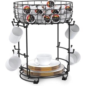 Cup Holder Stand voor Koffiekopjes en Bekers - Metalen Organizer voor Keuken en Koffiezaak met 12 Haken - Ruimtebesparende Oplossing voor Koffie Accessoires