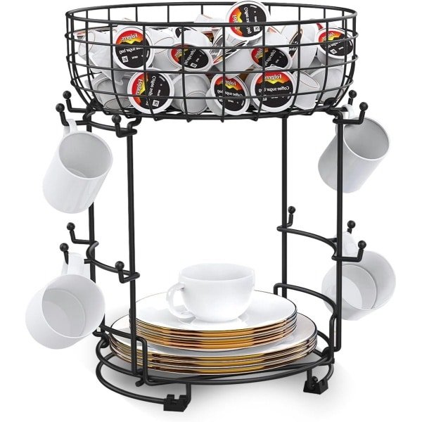Cup Holder Stand voor Koffiekopjes en Bekers - Metalen Organizer voor Keuken en Koffiezaak met 12 Haken - Ruimtebesparende Oplossing voor Koffie Accessoires