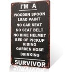 Decoratief Metalen Wandbord met Houten Lepel Thema Rustieke Keuken Accessoire