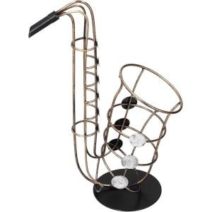 Decoratieve Flessenhouder van Smeedijzer voor Tafel, Keuken, Woonkamer en Bar, Uniek en Stijlvol Accessoire