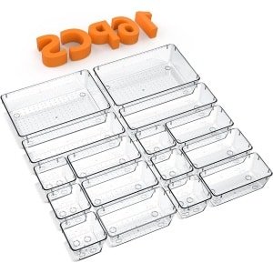 Doorzichtige Bureauladeorganizers - 16 stuks - Formaat 4 - Silicone pads - Make-up sieraden keukengerei gadgets - Kantooraccessoires