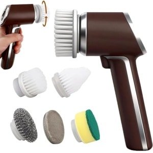 Draadloze elektrische schrobber, 5-in-1 reinigingsset voor keuken en badkamer