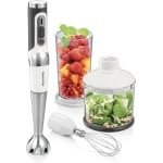 Draadloze staafmixer met accessoires voor in de keuken
