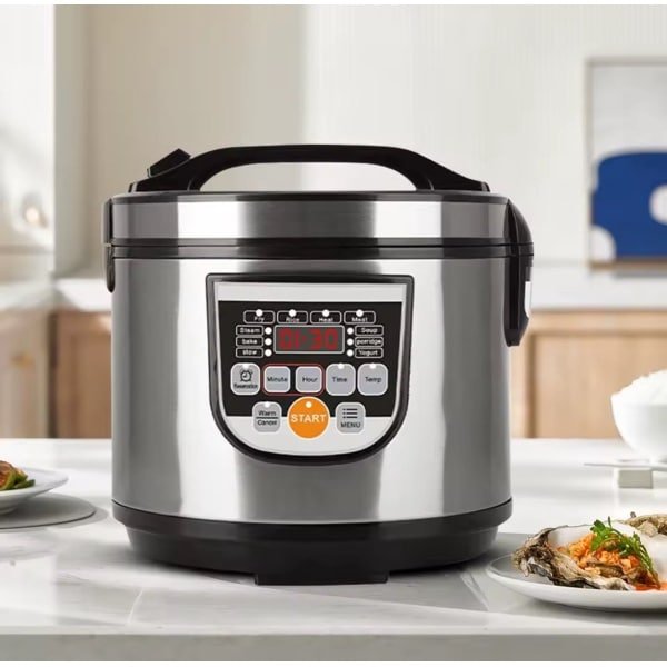 Draagbare 5L Elektrische Rijstkoker - Multi Cooker - Soep, Pap & Stoomfunctie - Voor Auto en Keuken