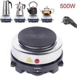 Draagbare Elektrische Kookplaat met 6 standen - Verwarming voor Keuken, Kantoor & Camping (500W)