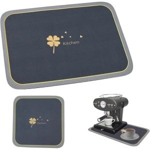 Dripping Mat - Sink Mat met Dirt-Repellent Rubber Backing voor Koffie - Non-slip - Keuken Accessoire (30 x 20 cm)