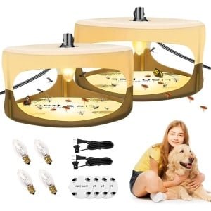 Effectieve Vlooienval met 4 Plakpads - LED Vlooienlamp en Elektrische Bedwantsval voor Woonkamer, Keuken en Slaapkamer