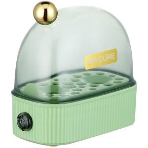 Eierkoker - Mini Elektrische Eierkoker - Eierkoker electrisch - Geschikt voor 2 eieren - Snel, Draagbaar & Automatische Uitschakeling - Voor Keuken & Studentenkamer - Groen