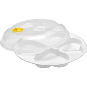 Eierkoker hartvorm frituurbaar voor 4 eieren - magnetron keuken accessoires - wit