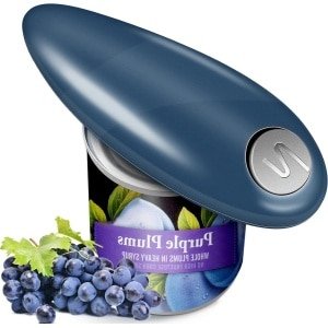 Elektrische Blikopener - Automatische Blikopener Handenvrij - Keuken Assistentie - Snijdt Zonder Scherpe Randen - 41 cm - Blauw