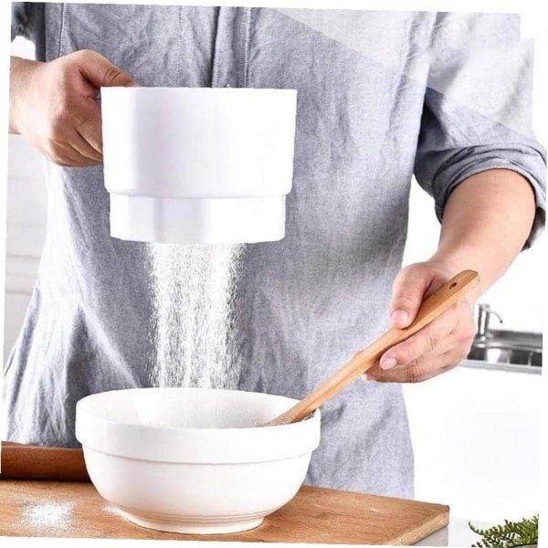 Elektrische Bloem Zeef - Keuken Zeef - Huishoudelijk Bakken - Eenvoudig met één hand - 235*145*110 mm - Wit