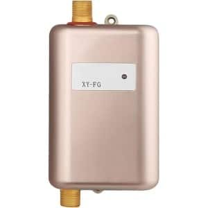 Elektrische Boiler - Doorstromer Tankless - Douche Badkamer Keuken - IPX4 Waterdicht - 100x100x100mm - Goud