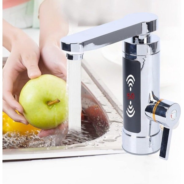 Elektrische Directe Warmwaterkraan met LED Temperatuurweergave voor Keuken en Badkamer