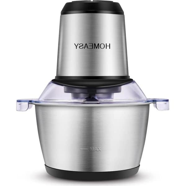 Elektrische Hakmolen Voor Keuken - 350 W Met 2 Liter Container - 2 Snelheden 4 Messen Universele Hakmolen voor Vlees Uien Fruit Groenten